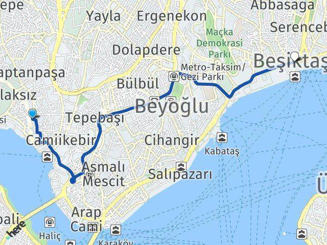 Kadımehmet Efendi Beşiktaş Arası Kaç Km - Yol Tarifi