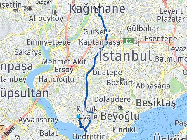 Kadımehmet Efendi Kağıthane Arası Kaç Km - Yol Tarifi