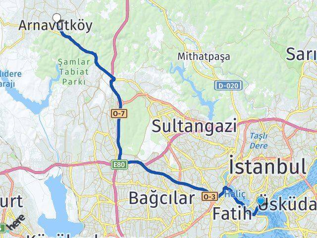 Karaköy İskelesi Arnavutköy Arası Kaç Km - Yol Tarifi