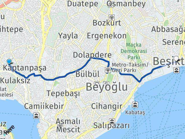 Keçeci Piri Beşiktaş Arası Kaç Km - Yol Tarifi