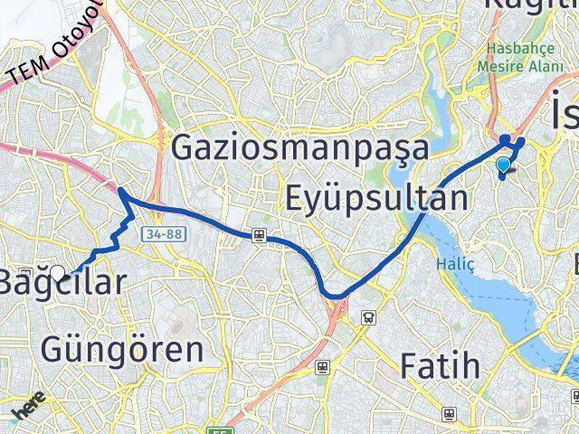 Piyalepaşa Bağcılar Arası Kaç Km - Yol Tarifi