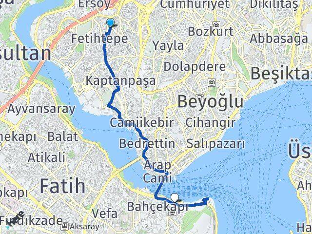 Piyalepaşa Sirkeci Harem Vapur İskelesi Arası Kaç Km - Yol Tarifi