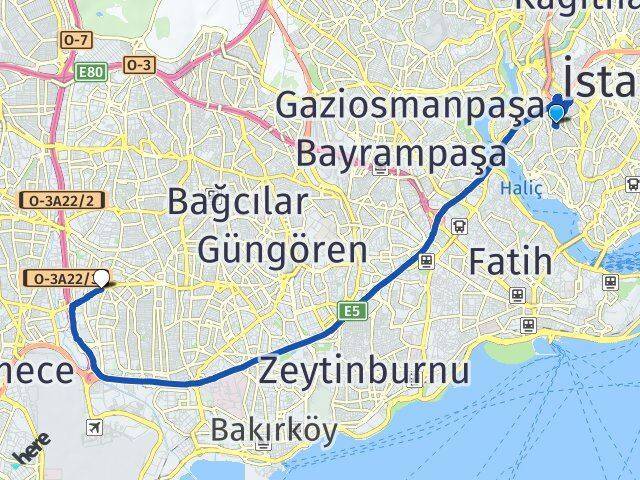 Piyalepaşa Yenibosna Arası Kaç Km - Yol Tarifi
