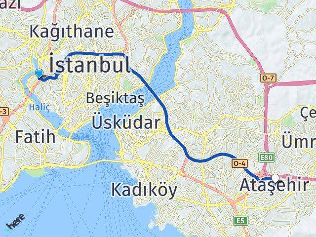 Sütlüce Ataşehir Arası Kaç Km - Yol Tarifi