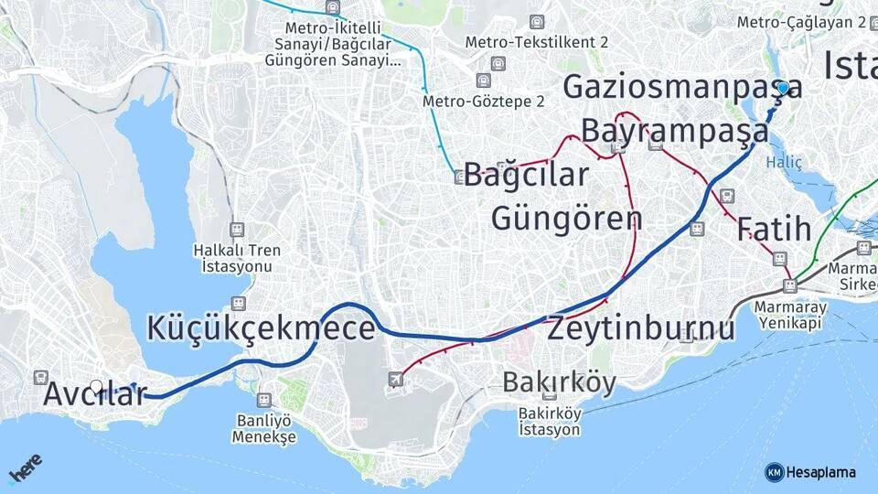 Sütlüce Avcılar Arası Kaç Km - Yol Tarifi