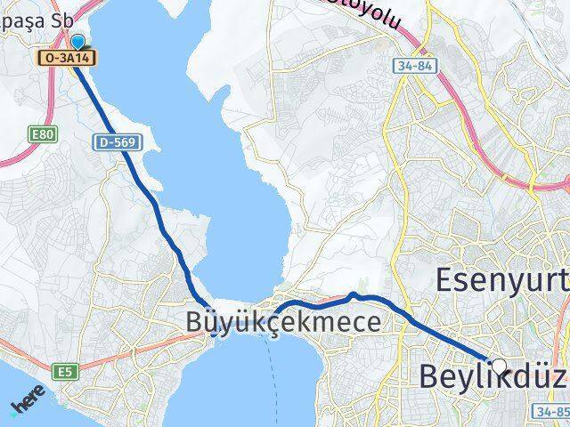 Ahmediye Beylikdüzü Arası Kaç Km - Yol Tarifi