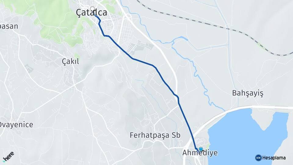 Ahmediye Çatalca Arası Kaç Km - Yol Tarifi