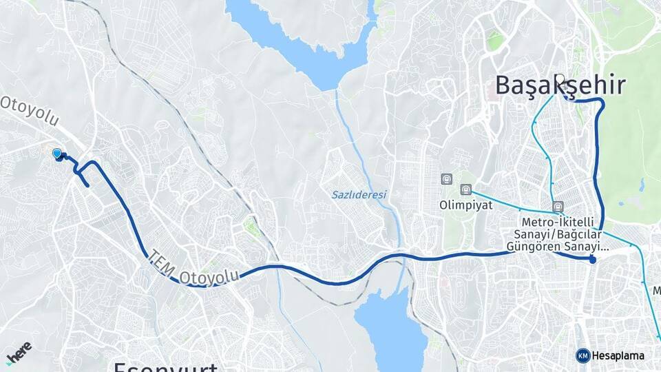 Alkent 2000 Başakşehir Arası Kaç Km - Yol Tarifi