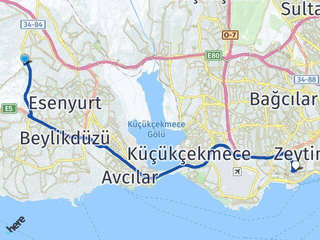 Çakmaklı Bakırköy Arası Kaç Km - Yol Tarifi