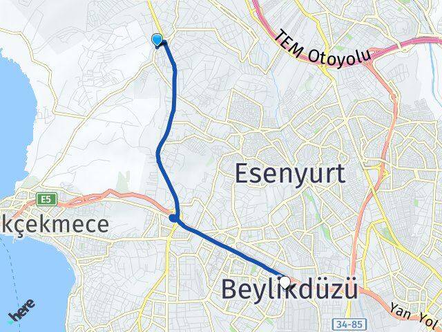 Çakmaklı Beylikdüzü Arası Kaç Km - Yol Tarifi