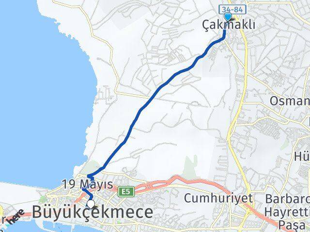 Çakmaklı Büyükçekmece Arası Kaç Km - Yol Tarifi