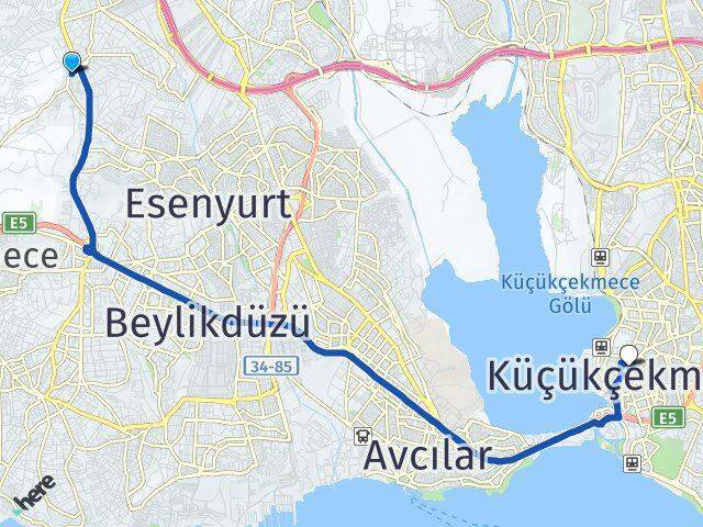 Çakmaklı Küçükçekmece Arası Kaç Km - Yol Tarifi