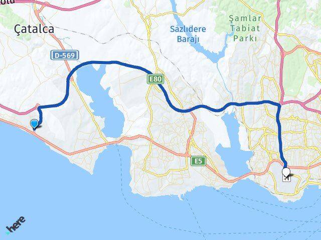 Kumburgaz Atatürk Havalimanı Arası Kaç Km - Yol Tarifi