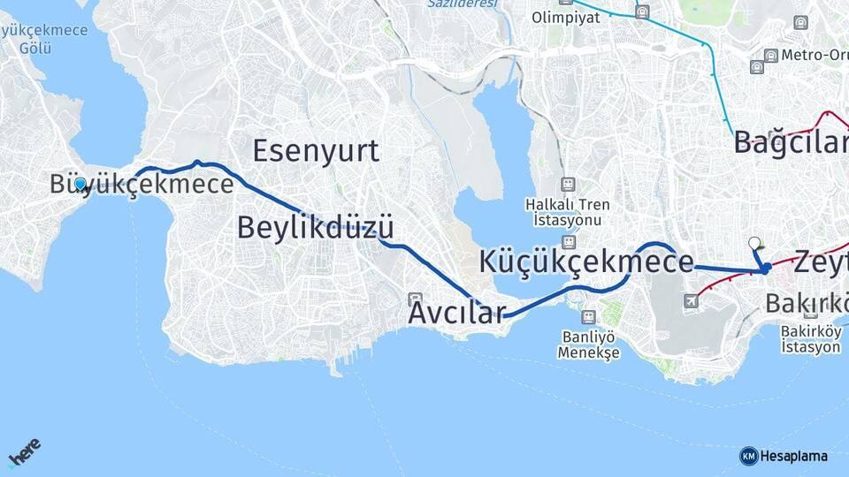 Mimar Sinan Bahçelievler Arası Kaç Km - Yol Tarifi