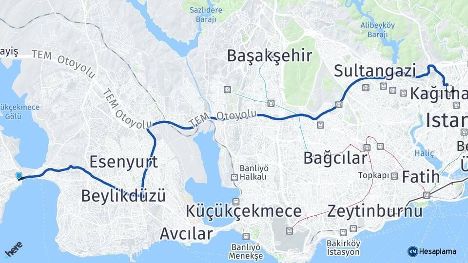 Mimar Sinan Kağıthane Arası Kaç Km - Yol Tarifi