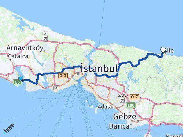 Mimar Sinan Şile Arası Kaç Km - Yol Tarifi