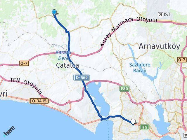 Akalan Beylikdüzü Arası Kaç Km - Yol Tarifi