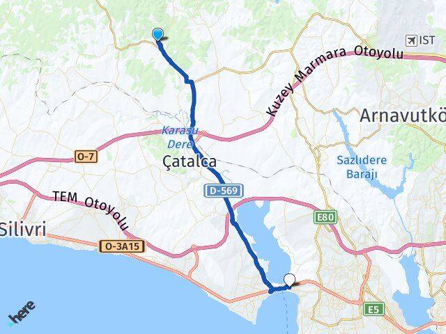 Akalan Büyükçekmece Arası Kaç Km - Yol Tarifi