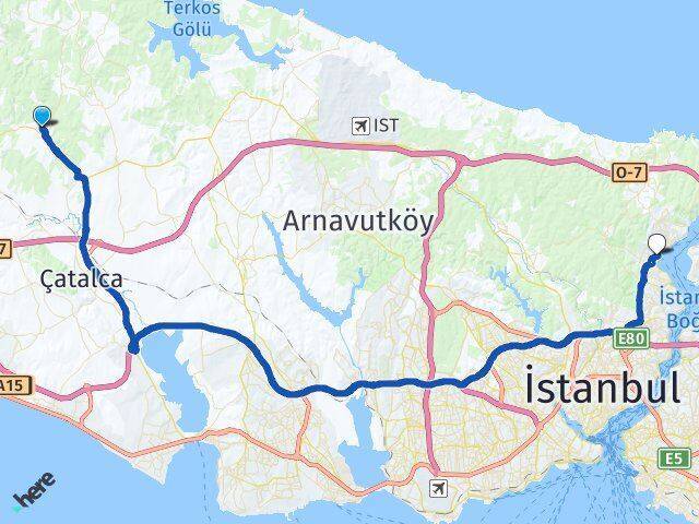 Akalan Sarıyer Arası Kaç Km - Yol Tarifi