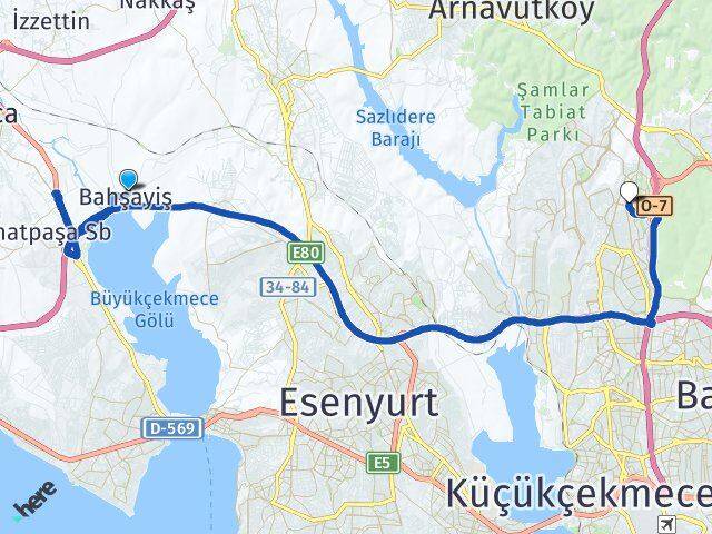 Bahşayiş Başakşehir Arası Kaç Km - Yol Tarifi