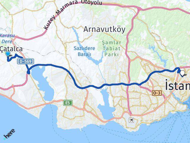Çakıl Kağıthane Arası Kaç Km - Yol Tarifi