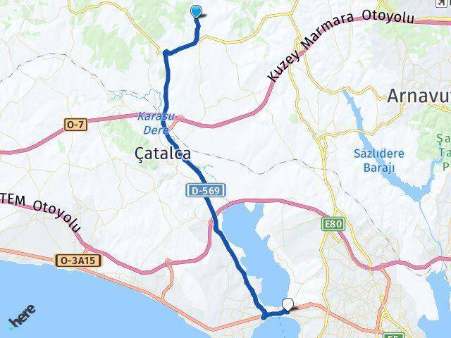 Çanakça Büyükçekmece Arası Kaç Km - Yol Tarifi