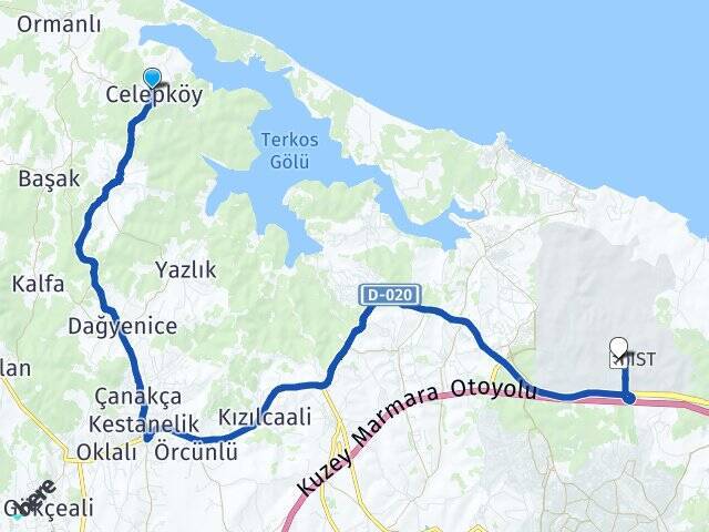 Celepköy İstanbul Havalimanı Arası Kaç Km - Yol Tarifi