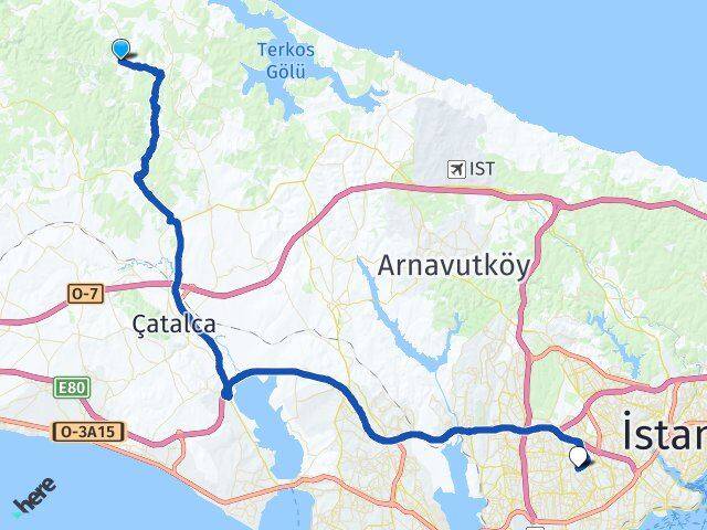 Çiftlikköy Bağcılar Arası Kaç Km - Yol Tarifi