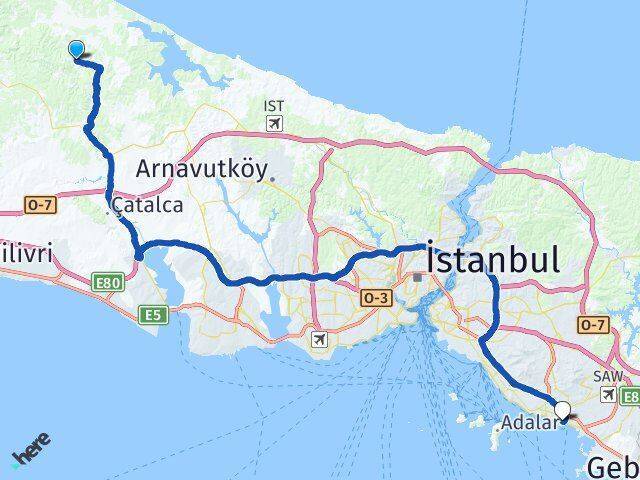 Çiftlikköy Pendik Arası Kaç Km - Yol Tarifi