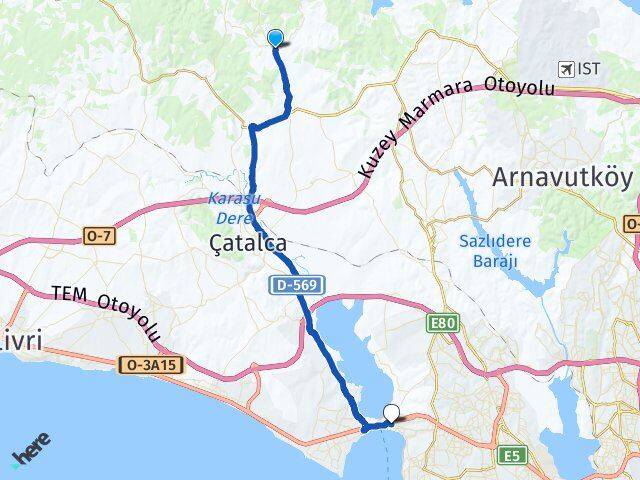 Dağyenice Büyükçekmece Arası Kaç Km - Yol Tarifi