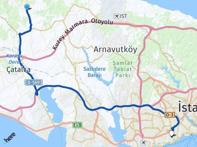 Dağyenice Zeytinburnu Arası Kaç Km - Yol Tarifi