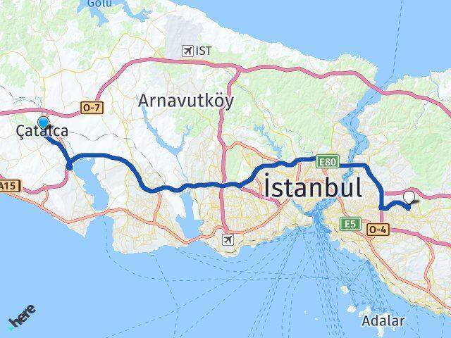 Ferhatpaşa Çekmeköy Arası Kaç Km - Yol Tarifi