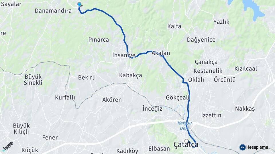 Gümüşpınar Çatalca Arası Kaç Km - Yol Tarifi