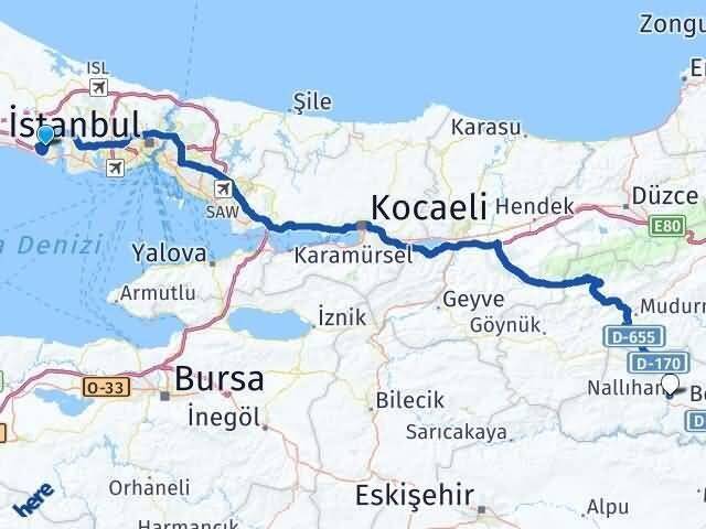 Arel Üniversitesi Nallıhan Arası Kaç Km - Yol Tarifi