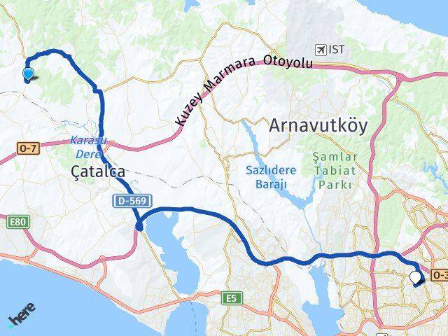 Kabakça Bağcılar Arası Kaç Km - Yol Tarifi