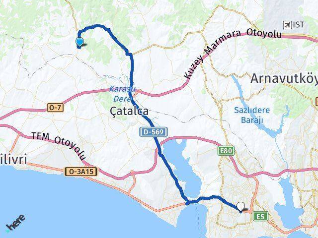 Kabakça Beylikdüzü Arası Kaç Km - Yol Tarifi