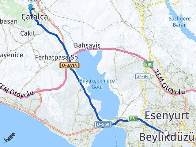 Kaleiçi Beylikdüzü Arası Kaç Km - Yol Tarifi