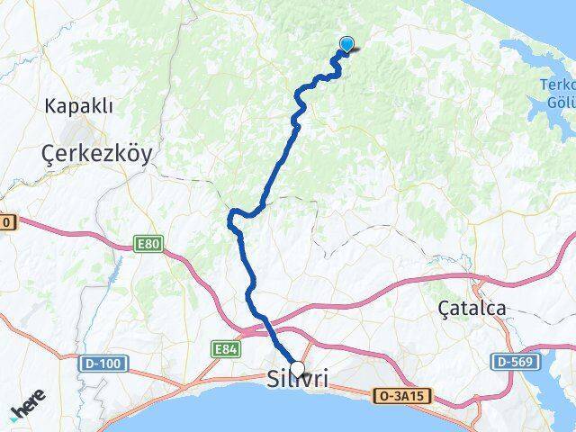 Karamandere Silivri Arası Kaç Km - Yol Tarifi