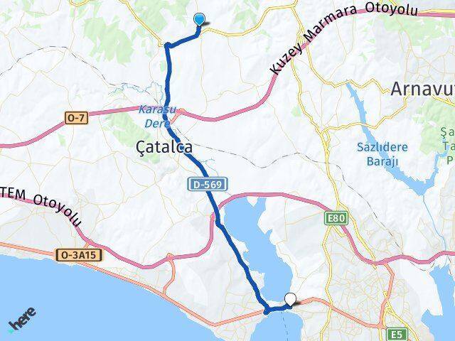Kestanelik Büyükçekmece Arası Kaç Km - Yol Tarifi