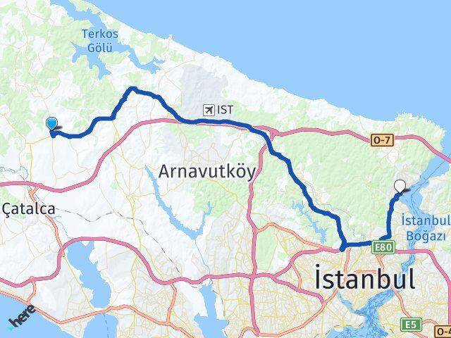 Kestanelik Sarıyer Arası Kaç Km - Yol Tarifi
