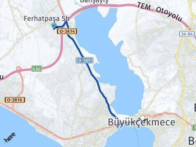 İstanbul Çatalca Muratbey Büyükçekmece Arası Kaç Km - Yol Haritası