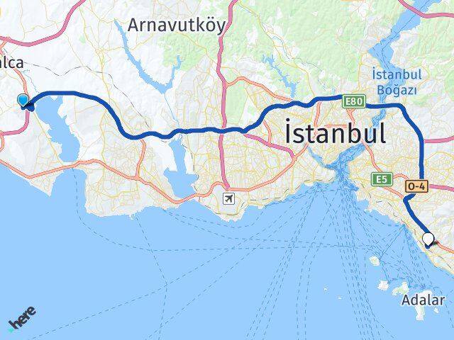İstanbul Çatalca Muratbey Maltepe Arası Kaç Km - Yol Haritası