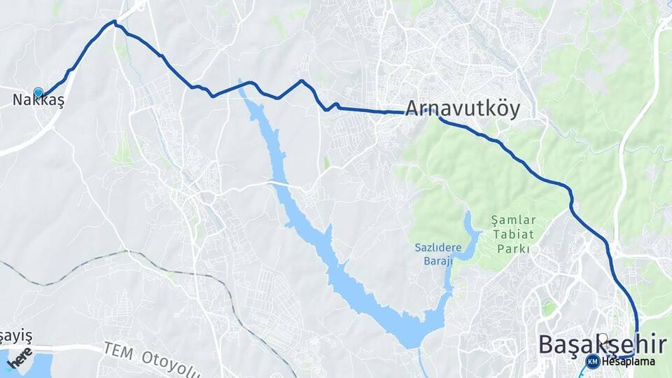Nakkaş Başakşehir Arası Kaç Km - Yol Tarifi