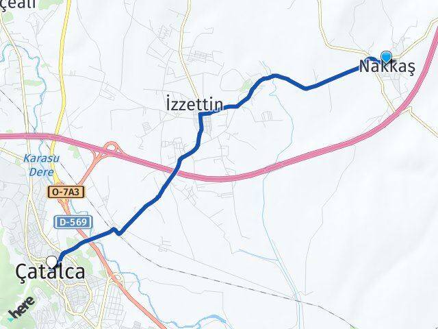 Nakkaş Çatalca Arası Kaç Km - Yol Tarifi