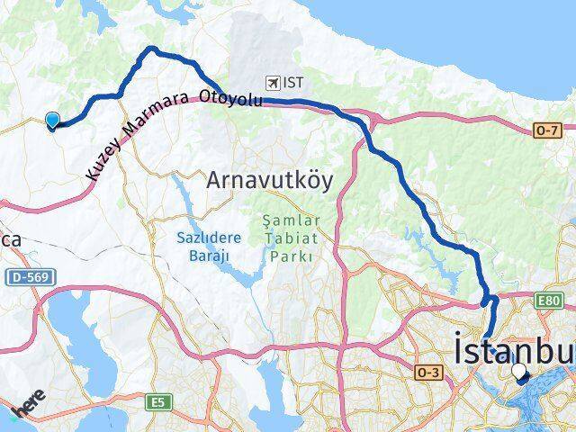 Örcünlü Beyoğlu Arası Kaç Km - Yol Tarifi