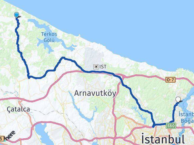 Ormanlı Sarıyer Arası Kaç Km - Yol Tarifi