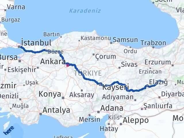 Çekmeköy Bingöl Arası Kaç Km - Yol Tarifi