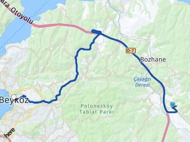 Hüseyinli Beykoz Arası Kaç Km - Yol Tarifi