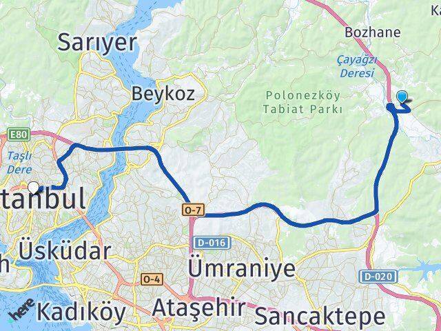 Hüseyinli Şişli Arası Kaç Km - Yol Tarifi