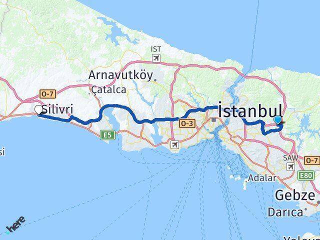 Nişantepe Silivri Arası Kaç Km - Yol Tarifi